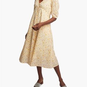 ABLE Wilma V Neck Midi Dress